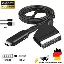 SCART zu HDMI Adapter Kabel 1m Konverter Wandler Full HD Video Audio für TV DVD