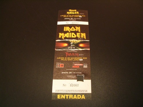 Iron maiden ticket tour - maiden,