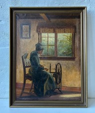 Ölbild 1918 Interieur Raum