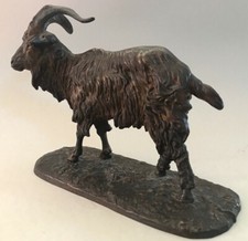 Bronze-Kunst Ziegenbock Königshütte Berliner Eisenguss? Ziege Pierre-J.Mêne~1900