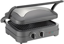 Cuisinart Griddler Elite Elektro-Kontaktgrill  GR47E BBQ Panini Grau Elektro Gri