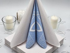 Tischdeko 20 Pers. blau/ weiß