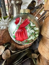 Glaskugel, Christbaumkugel, Weihnachten, Winterkinder, 8cm,handbemalt