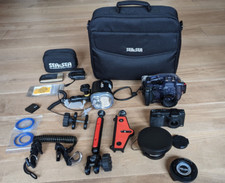 Sea&Sea Unterwasserkamera DX-2G kompl. mit Gehäuse, Blitz, Weitwinkel, Zubehör