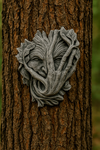 Steinfigur greenman wand - steinfigur,, greenman,