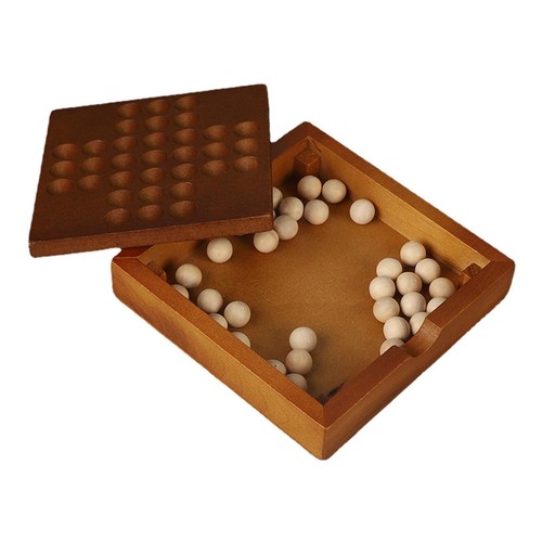 Solitär brettspiel aus - brettspiel, holz