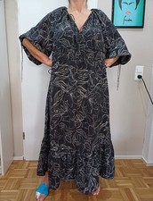 Damen Maxikleid schwarz weiß