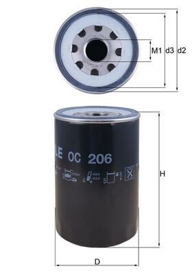 Mahle 206 ölfilter für - 206,