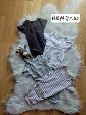 4 Bodys Kurzarm Gr. 62 H&M Neuwertig Unisex Mädchen Junge 