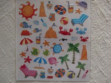 Design Sticker - Sommer - Sonne - Liegestuhl - Sonnenschirm und mehr 
