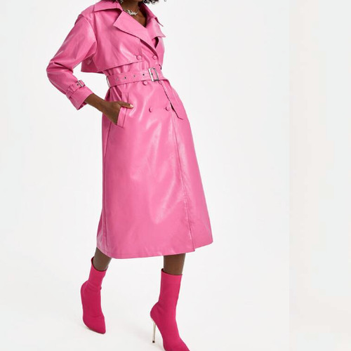 Rosa trenchcoat stilvoll - rosa, damen