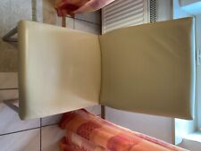 Schwingstuhl Echtleder gedecktes weiß auf Stahlgestell, hoher Sitzkomfort