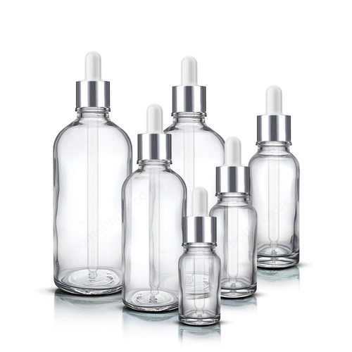 Klarglas tropfer flaschen - klarglas,