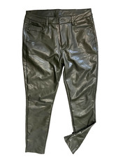L1       Butterweiche Lederhose Fake Gr:38 Grün  TOP