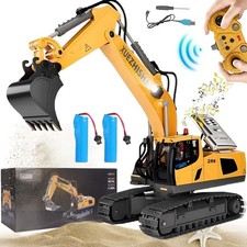 Ferngesteuertes Auto Bagger Spielzeug für Kinder Sand Fahrzeuge 2,4GHz RC Bagger