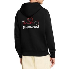 Herzschlag Pausenjacke Krankenpfleger Krankenhaus Unisex Premium Bio Zip Hoodie