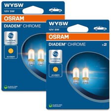 2 Paar Osram Diadem chrome Blinkerbirnen NextGen 12V WY5W verchromt orange