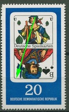 DDR 1967 Deutsche Spielkarten mit Plattenfehler 1300 F 1 postfrisch