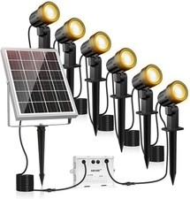 MEIKEE Solar-Gartenstrahler 6 Stück 3000K