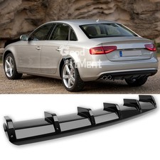 Für Audi A4 S4 B8 8K Avant Glänz Heckspoiler Lippe Stoßstange Splitter Diffusor