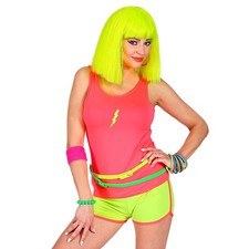 Knallige 90er Jahre Neon-Panties für Frauen Neon Gelb - 80er Panties Mini-Shorts