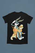 T-Shirt mit Bugs & Lola Bunny Motiv | Lustiges Cartoon Fun Shirt | Unisex |