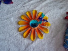 Wand-Deko/Blume/Metall/neu/bla