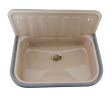 Waschbecken für Garten, Keller, Waschküche, beige Ausgussbecken, B-Ware