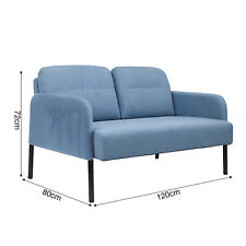Sofa 2 Sitzer Couch mit Lehne, Gepolsterter Sessel Doppelsofa Loungesofa