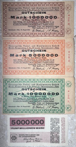 Lot notgeld inflation - 4x,