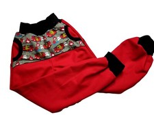 handmade Outdoorhose Waldkindergarten rot Knieflicken Feuerwehr Krokodil