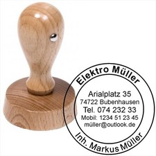 Stempel personalisiert rund