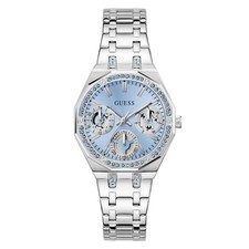 Guess Damen Uhr Armbanduhr QUINN GW1009L1 Edelstahl silber