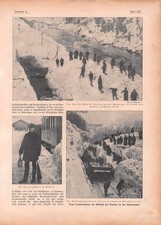 Lawinen Unglück bei Hieflau in der Steiermark - 1907 - Katastrophe ~21x29cm