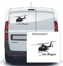 Autoaufkleber: Hubschrauber Bo