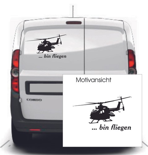 Autoaufkleber hubschrauber bo - autoaufkleber:,