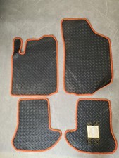Gummimatten mit Kettelung in orange von Rau passend für Citroen C3 Pluriel