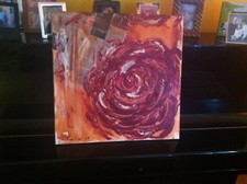 lbild auf Leinwand, Rosenbild,Öl auf Leinwand, Dekoration Gemälde, rote Rose