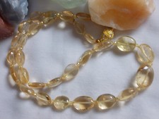 XXL-Citrin Kette, 8-10x12mm