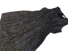 Kleid " NOA NOA " Schwarz Rips Punktemuster Gr.L/XL Kleid ohne Arm /Kleiderrock