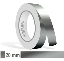 ZIERSTREIFEN 20mm SILBER METALLIC GLANZ 10m Auto silver Stripe Boot 2 cm Dekor