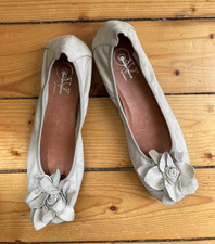 Ballerinas, Giorgio Venuti Firenze, hellbeige, Leder, 40, ungetragen