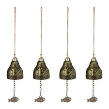 Windspiel Feng Shui 4 Glocken Baumschmuck Glockenspiel Klangspiel Gartendeko Set
