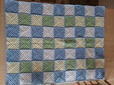 Baby Patchwork Häkeldecke blau Granny