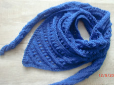 Dreiecktuch blau Stola Dirndl