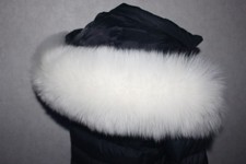 Pelzstreifen Lammfell Weiß Pelzkragen Kapuzenfell Echtfell Pelz für Jacke, Parka