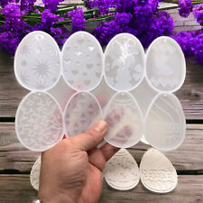 8er Set Osterei Anhänger Silikon Gießform Osterdeko, Geschenkanhänger Betonform