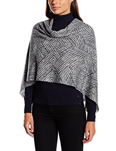 Women brax poncho grey wool - poncho, 36