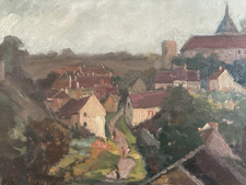 Gemälde Impressionist Gargilesse Dampierre Öl Indre 1950 Georges Regnault