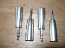 4 Stück Adapter XLR male männlich-Klinke 6,3mm stereo symmetrisch Jack